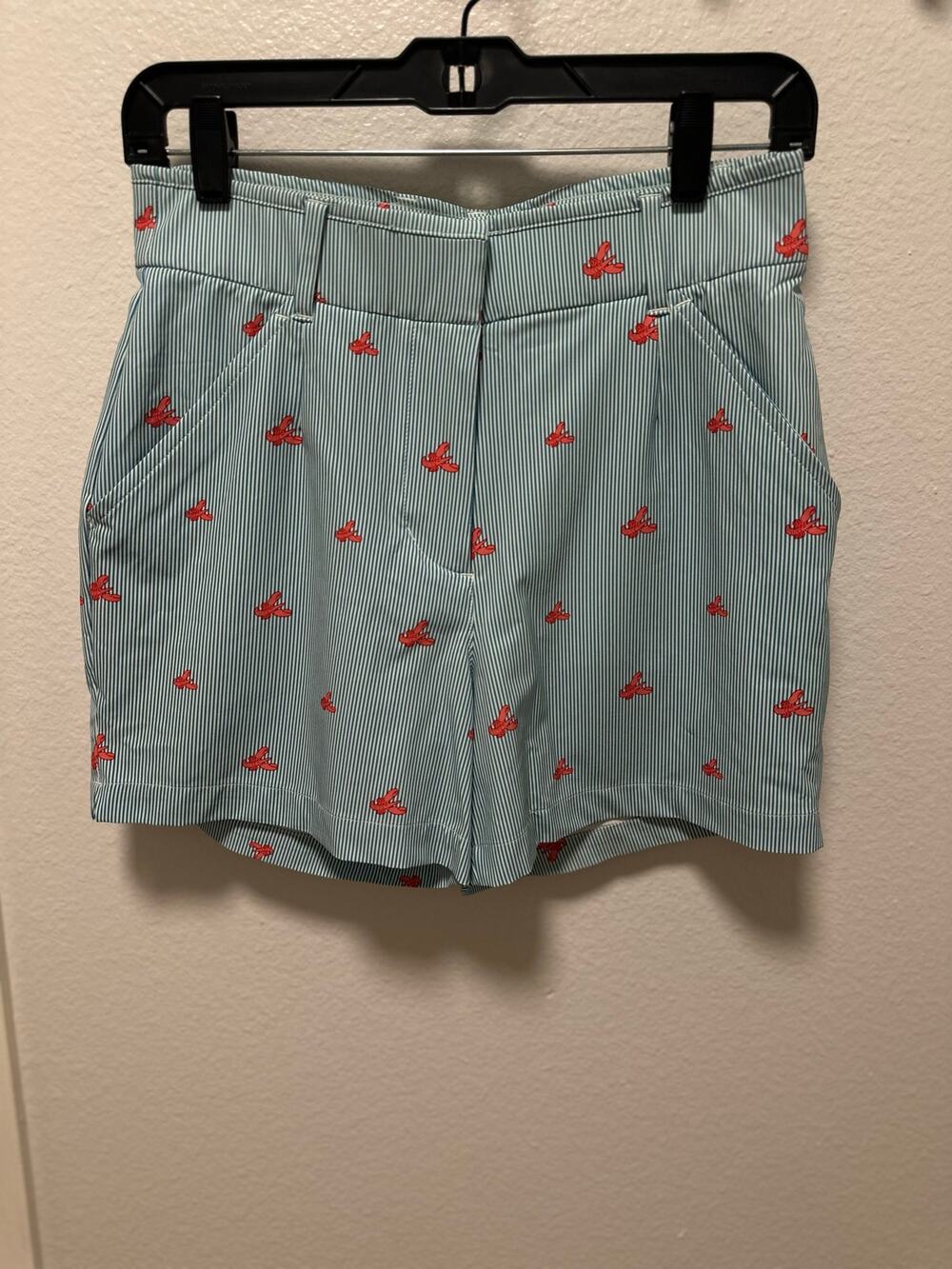 Nike Women’s Victory Golf Shorts Striped with Lobsters, Size Small